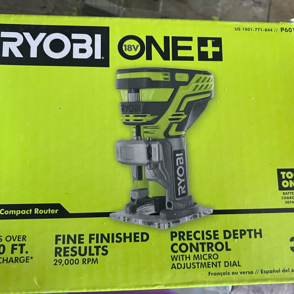 One+ Ryobi cordless 18v cordless compact fixed based router